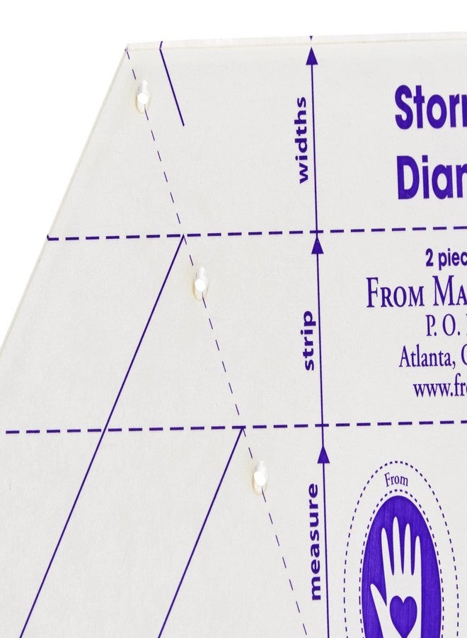 Marti Michell , 8065 ,Diamond Template Set, Storm at Sea, 2 Pieces Per Pack - Image 2